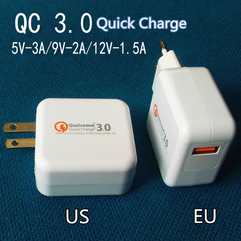 SKZJ 18 Вт Quick Charge 3 0 быстрый мобильный телефон Зарядное устройство ЕС США Подключите