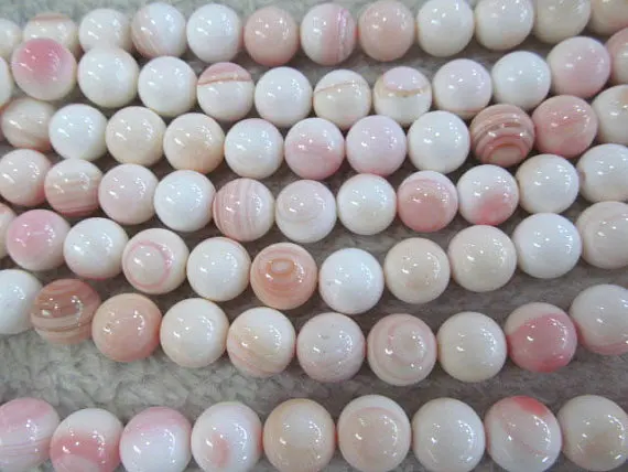 

Genuine conch shell round ball pink red jewelry beads for bracelet-necklace 6mm 8mm 10mm 12mm full strand 16