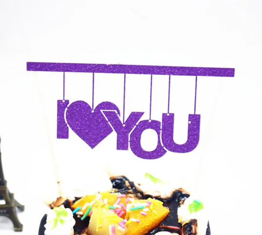 1 шт. флаг для торта разных цветов Я люблю тебя|for wedding|love cake toppercake topper |