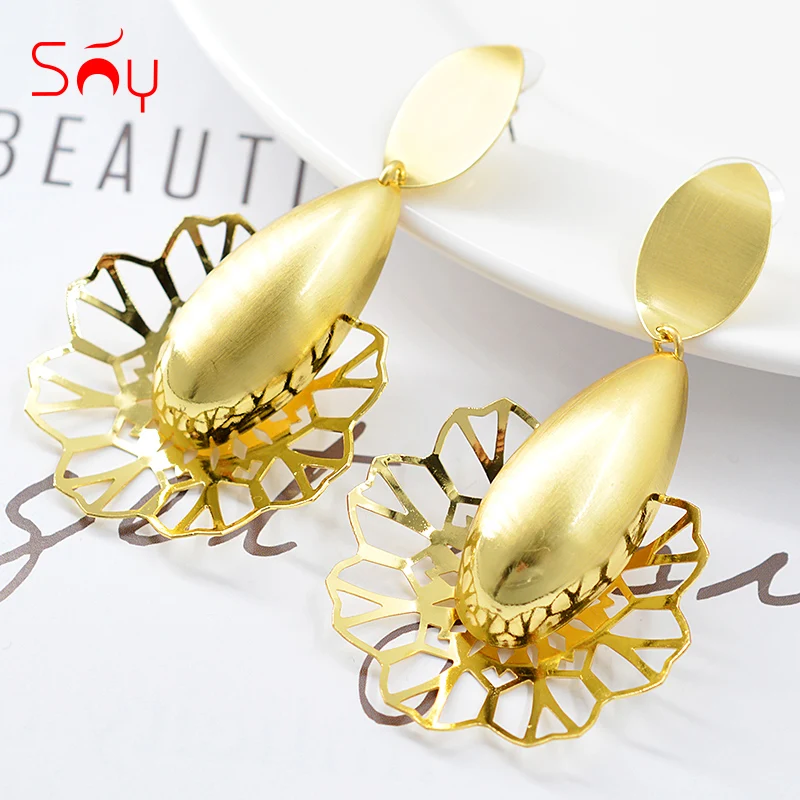 Sunny Jewelry Bohemia Big Earrings For Women Long Drop Dangle Statement Wedding Flower Engagement | Украшения и аксессуары