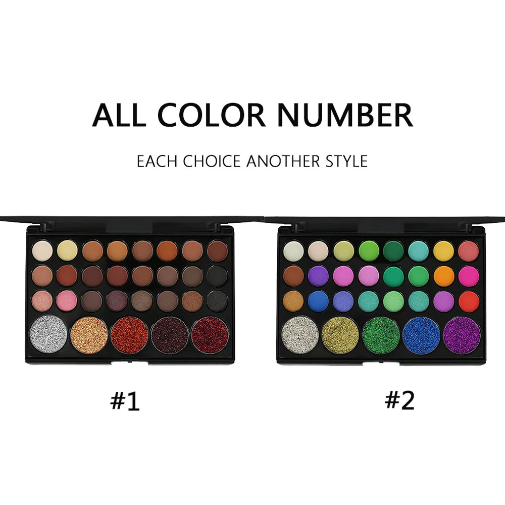 Мерцающие блестящие тени для век пудра палитра матовые косметика макияж |