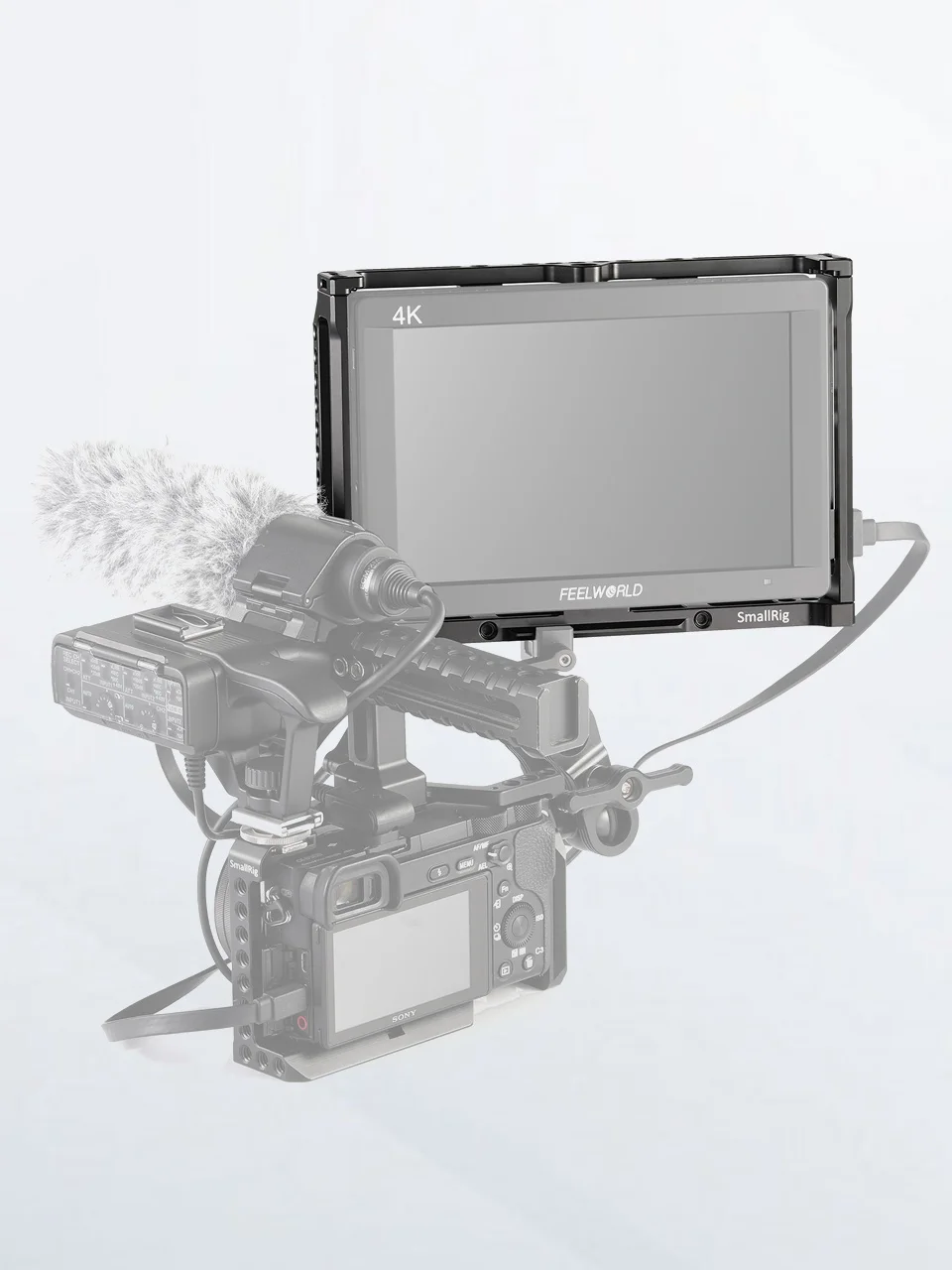 SmallRig 7 дюймов монитор клетка для Feelworld T7 703 703S и F7S монитор Защитная клетка с натовым Рельсом резьбовые отверстия-2233
