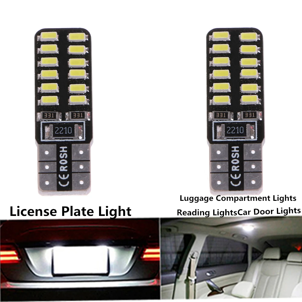 10 шт. T10 LED Canbus W5W 168 194 Автомобильная лампа 24 3014SMD сигнальная указатель поворота