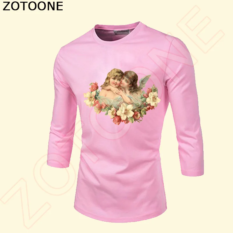 ZOTOONE гладить на цветок ангел патчи для одежды наклейки футболка Переводные