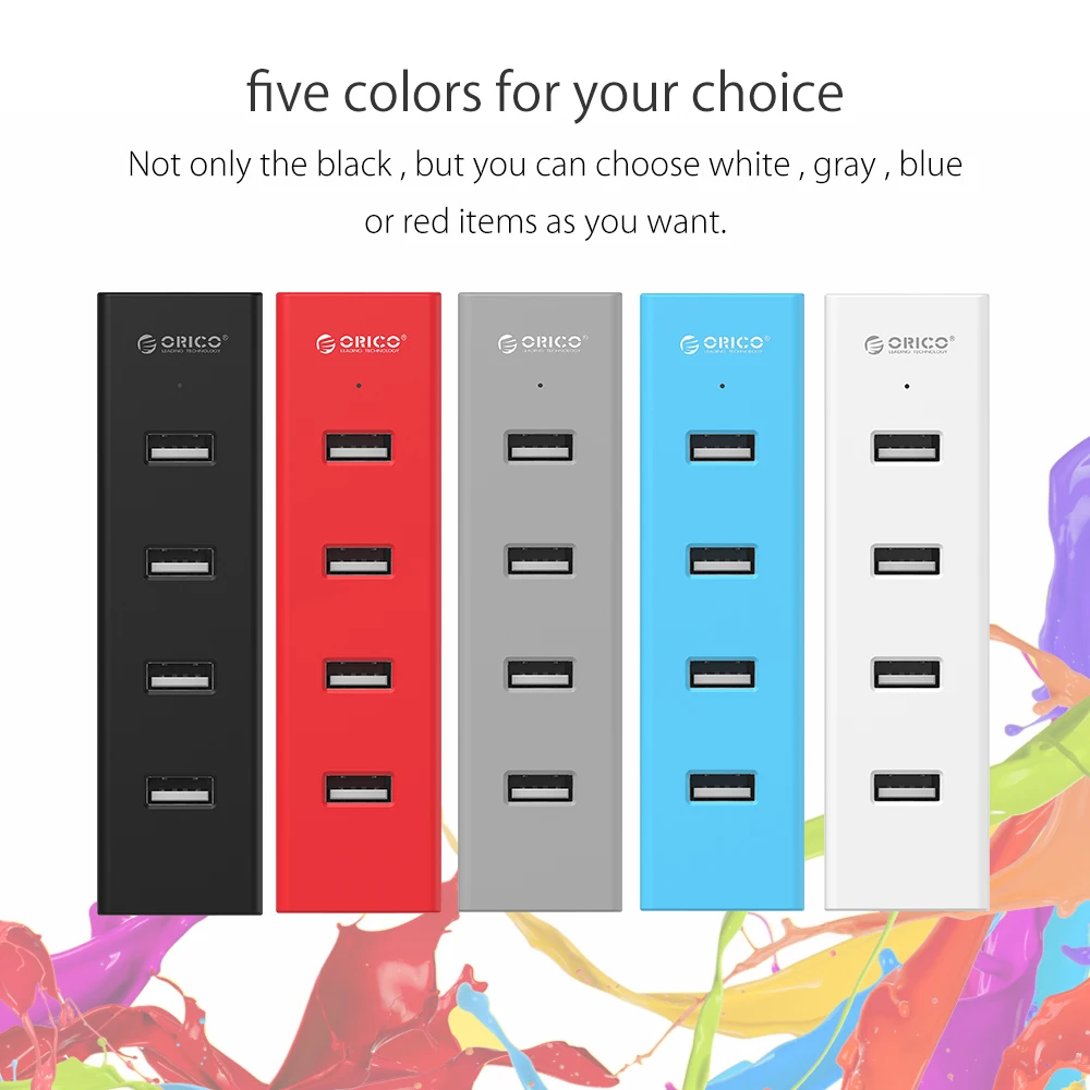 ORICO высокого Скорость 4 Порты и разъёмы s USB2.0 концентратор USB HUB разветвитель для