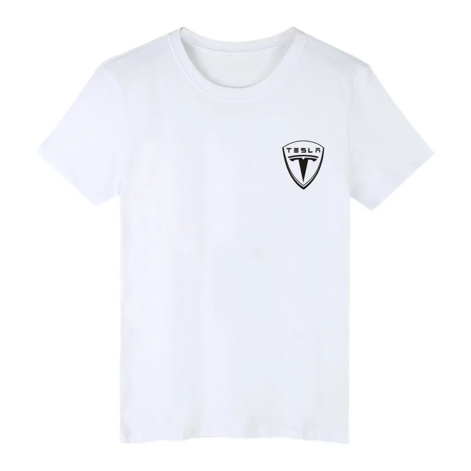 Tesla Motors Mens T Shirts Summer Funny Short Sleeve and T-shirt Men Casual in Plus Size Tee Shirt Long 4XL | Мужская одежда
