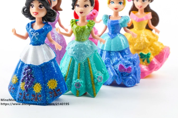 DISNEY Princess Sofia Эльза Белль одежда для переодевания Русалочки 9 см 12 шт./компл.
