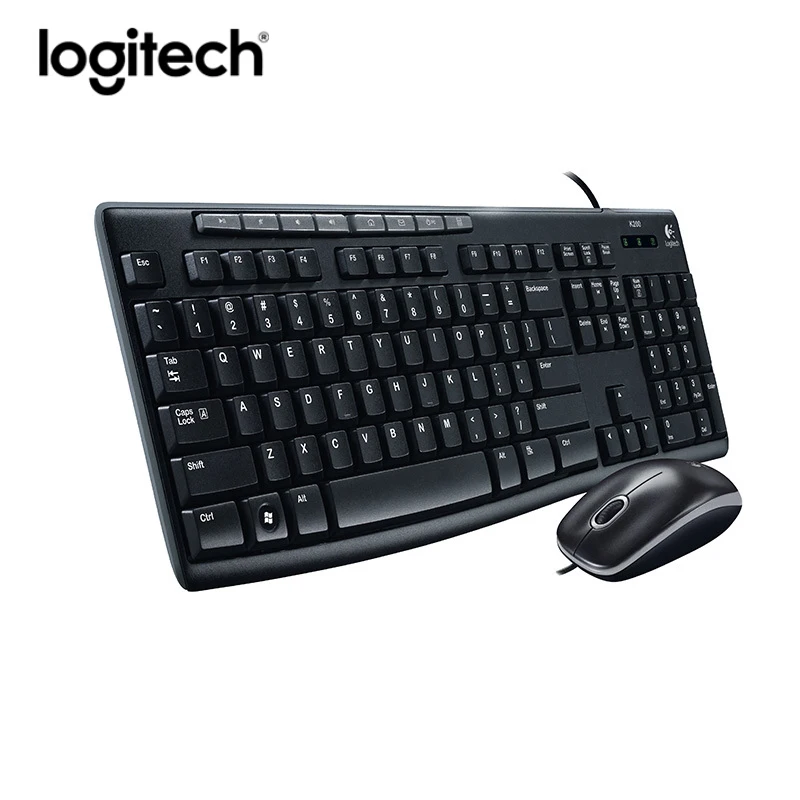 Logitech MK200 Проводная клавиатура мышь игровой ноутбук ПК геймер Подлинная