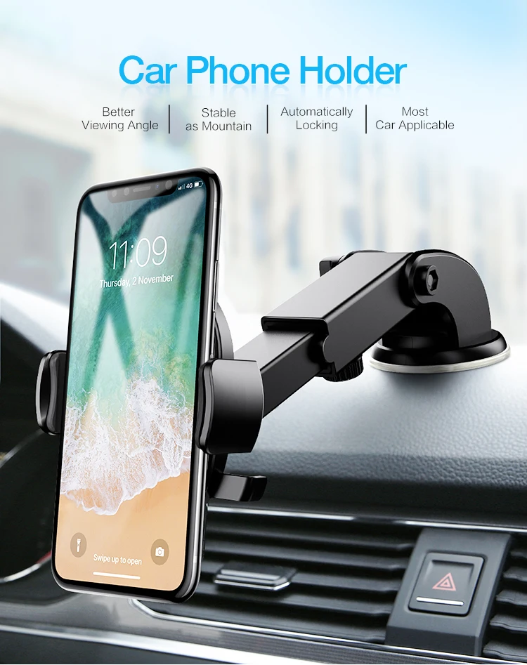 Автомобильный держатель для телефона для iPhone Автомобильный держатель для телефона с креплением на лобовое стекло