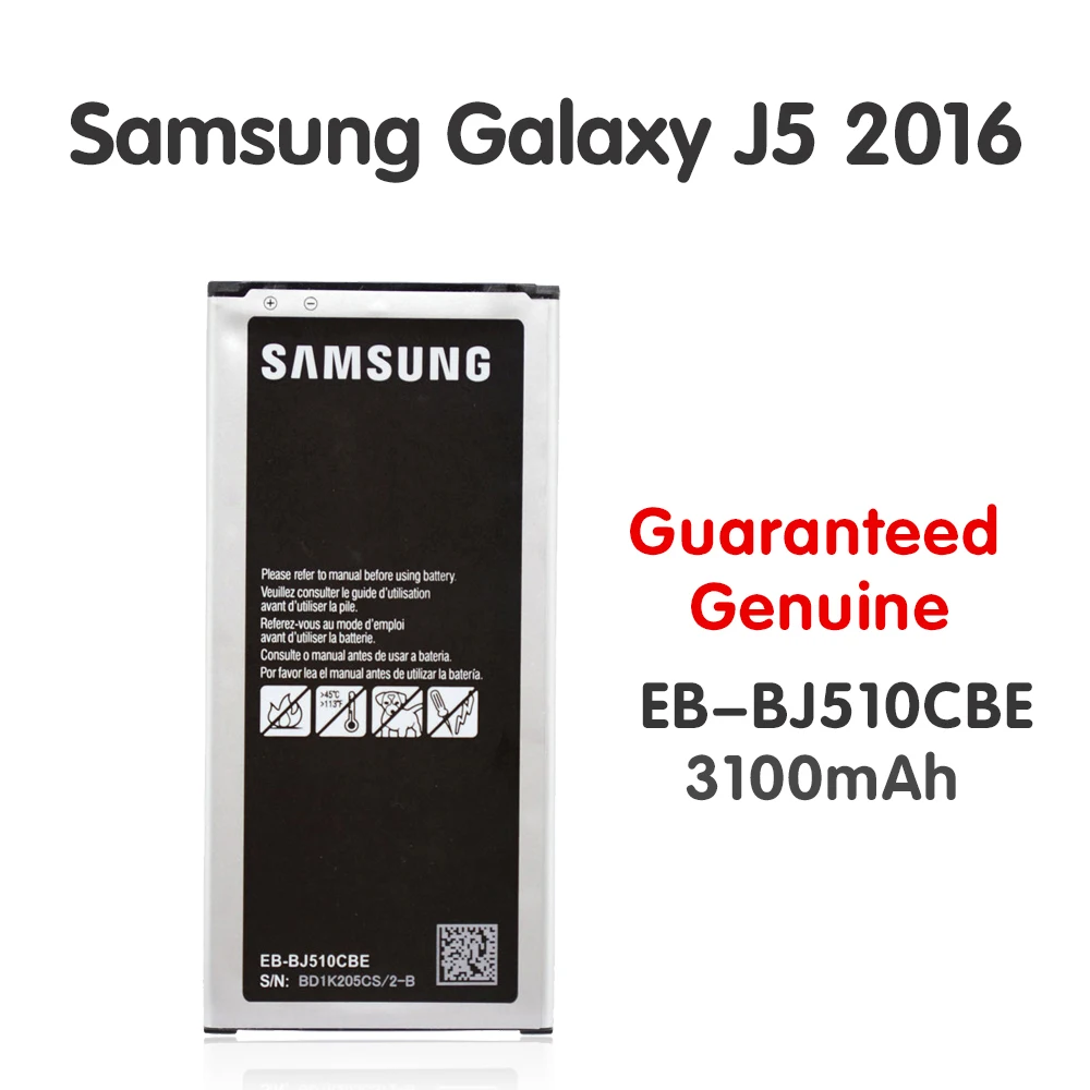 samsung Батарея EB-BJ510CBE для Galaxy J5 Edition J510 J510FN J510F J510G J510Y J510M телефонная батарея 3100 мА/ч, Akku