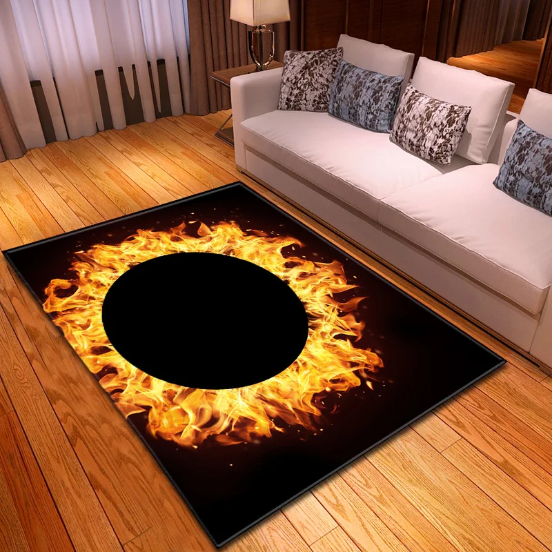 3D Dream Children flame Football Carpets for Living Room Bedroom Area Rugs Soft Flannel Baby Play Crawl Mats Kids Game Carpet - Цвет: L19010320