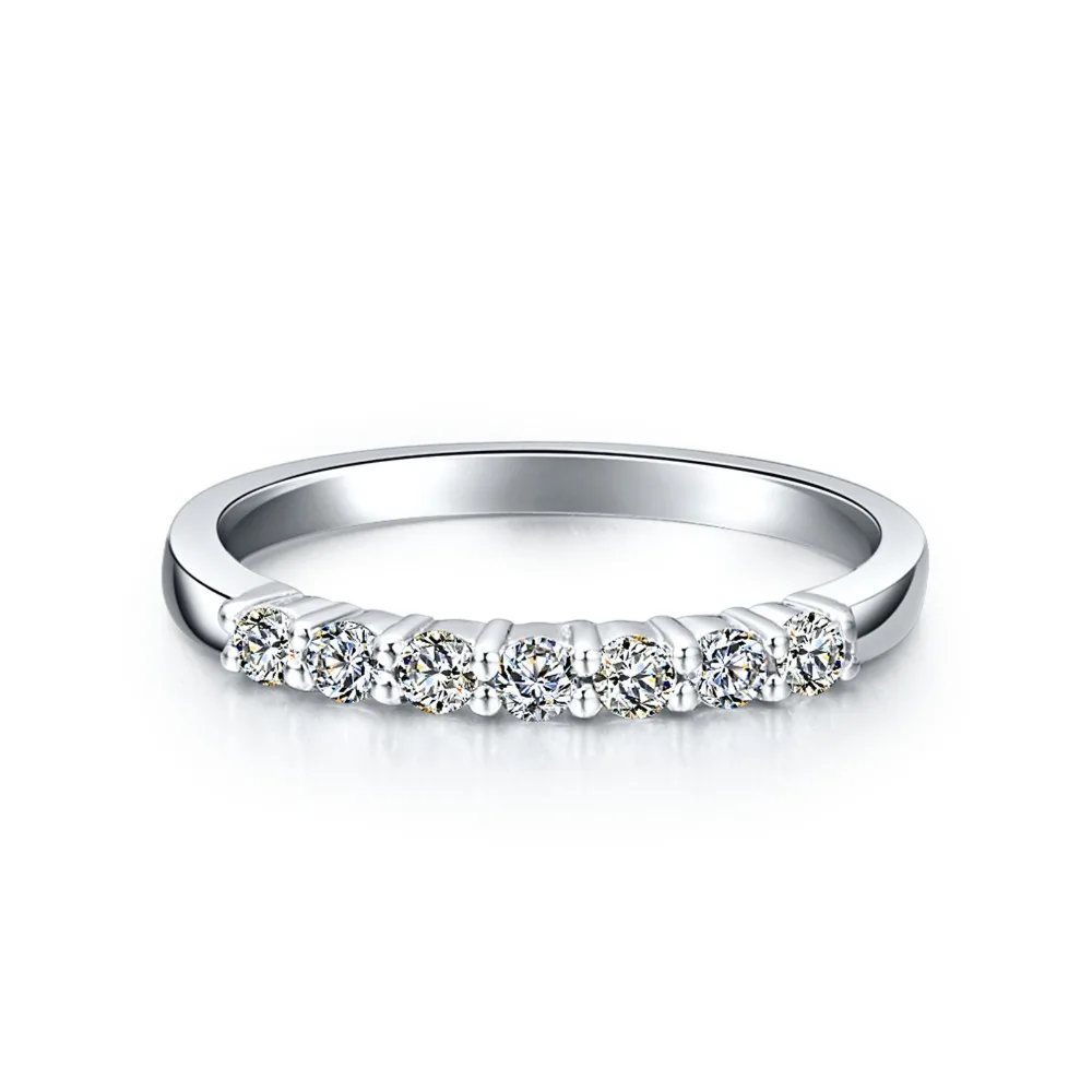 Женское Обручальное Кольцо Seven Gems 0.21Ct, Платиновое кольцо с бриллиантом 950