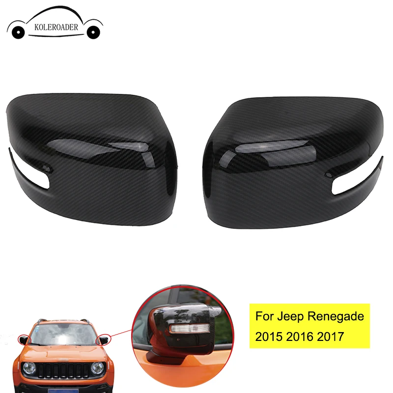 Зернистое зеркало заднего вида Jeep Renegade Latitude Sport 2015 2016 2017 2 шт.|side mirror cover|rearview covercarbon