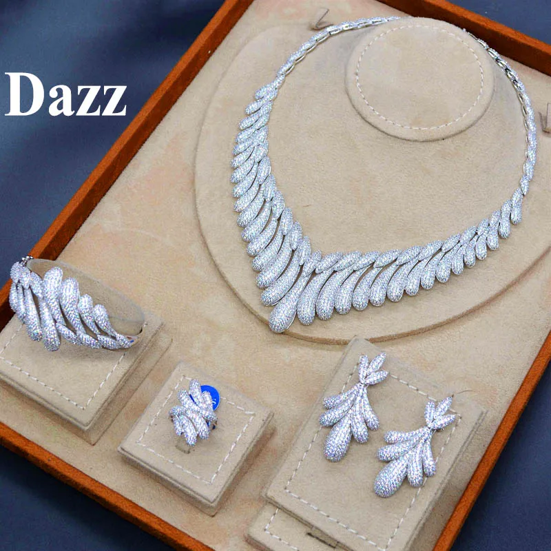 Dazz Роскошные капли воды кисточки блестящий циркон золото женский свадебный