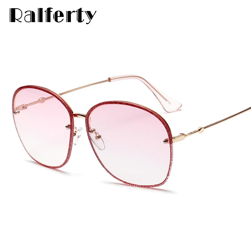 Ralferty, негабаритные солнцезащитные очки для женщин, UV400, зеленые солнцезащитные очки для женщин, большие блестящие солнцезащитные очки, солнцезащитные очки, аксессуары W81319