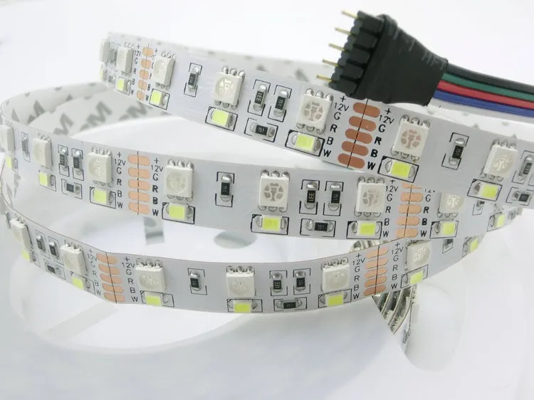 Двухрядная Светодиодная лента RGBW 5050 RGB + 2835 белый/теплый белый 12 В постоянного