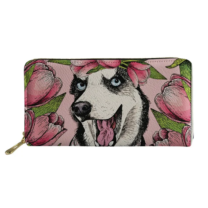 Noisy Designs Длинный кошелек и для Smart WalletWomen Husky с принтом Cluth держатель телефона
