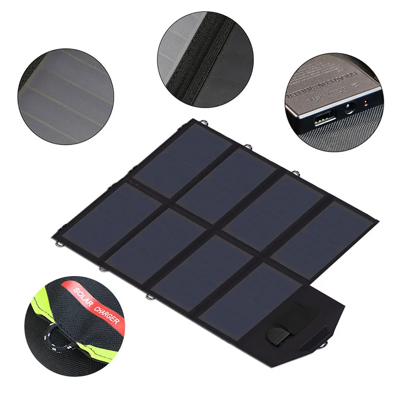SUNPOWER 40 Вт солнечное зарядное устройство портативное s 5 в USB 12 В 18 зарядка для
