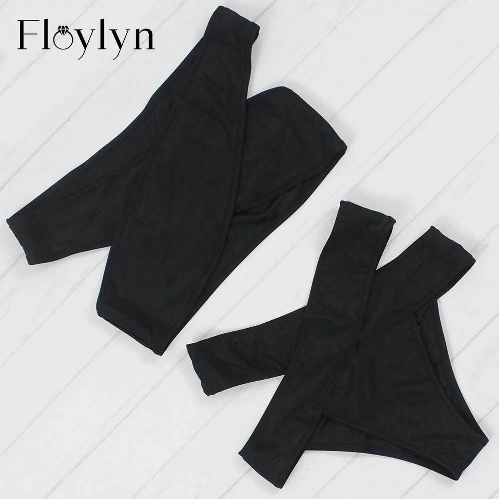 Комплект бикини Floylyn Criss с перекрестными лямками бразильский бандажный купальник