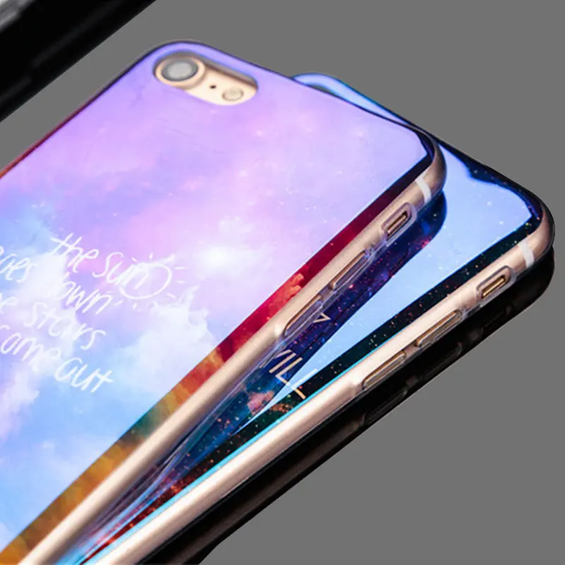 Diamond Blue Laser Light Case For iPhone 5 5S SE 6 6S Plus Colorful Flower Animal Pattern Cover 7 case |