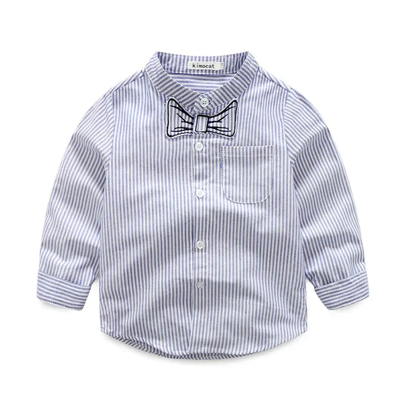 kids boys clothing sets 2018 autumn baby school 2 pieces striped shirts+jeans children casual cotton suits 3-8 years |
