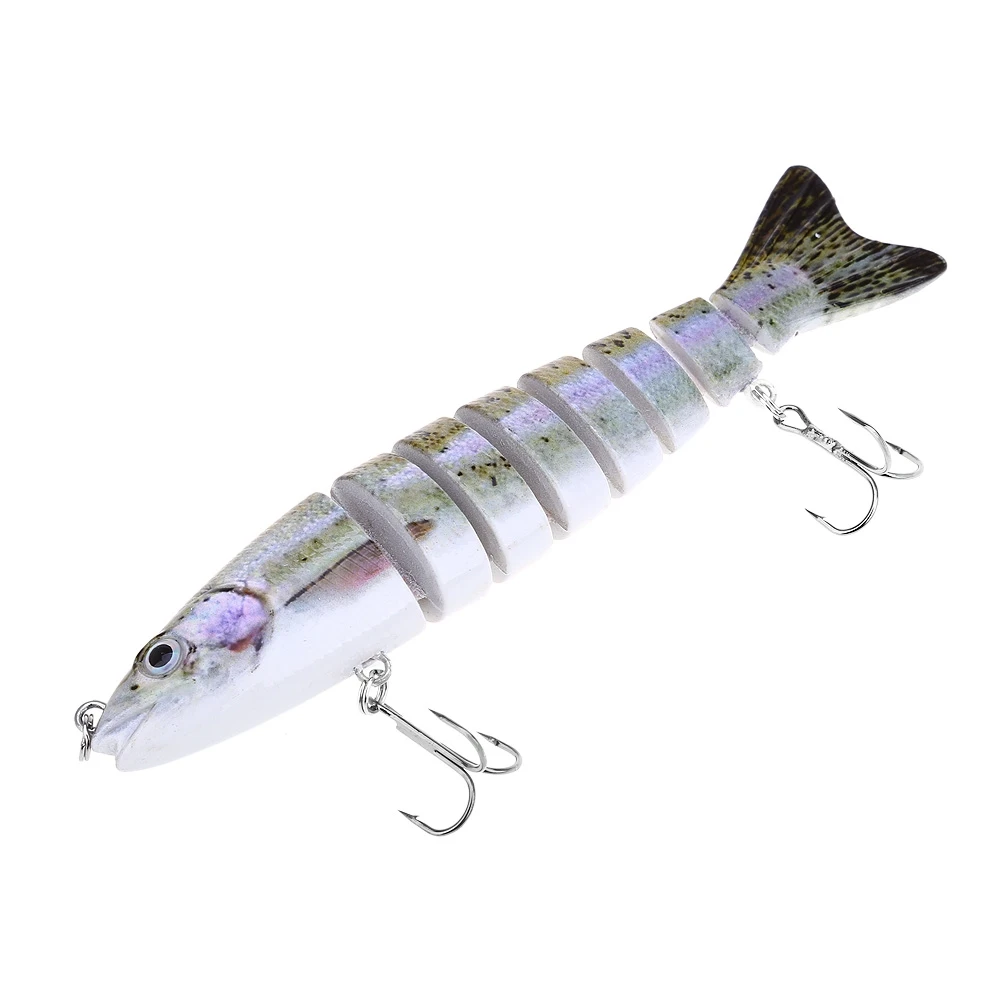 8 сочлененных секций приманки Swimbait Жесткий Рыбалка живца снасти крюк|Наживки для