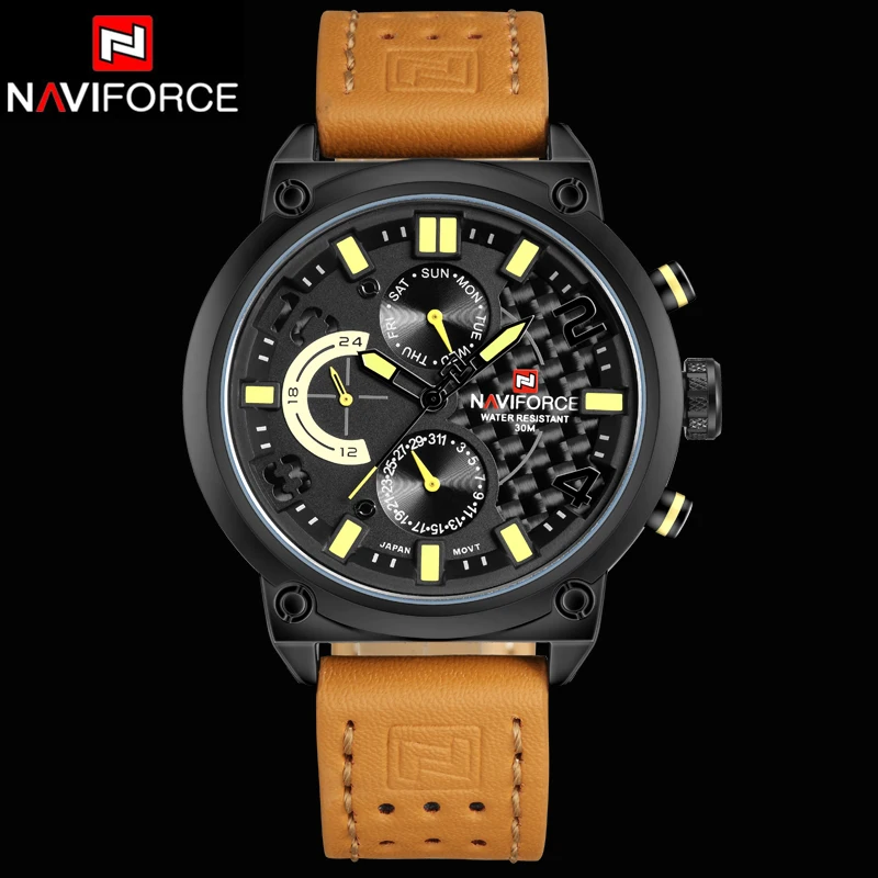 

2016 New Luxury Brand Men Leather Watches Men's Quartz 24 Hour Date Clock Male Military Sports Wrist Watch Relogio Masculino