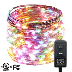 UL Проводные 12 м 39FT 120 светодиодов медный провод светодиодные гирлянды садовые патио Звездные огни Рождественские сказочные огни с адаптером США