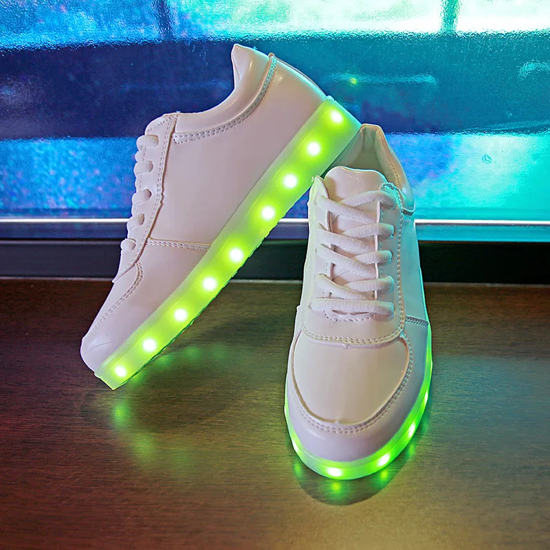 glowing sneakers USB Charging Led shoes Feminino Basket Light Up Trainers Kid Casual Boy&ampGirl Luminous Sneakers children | Детская
