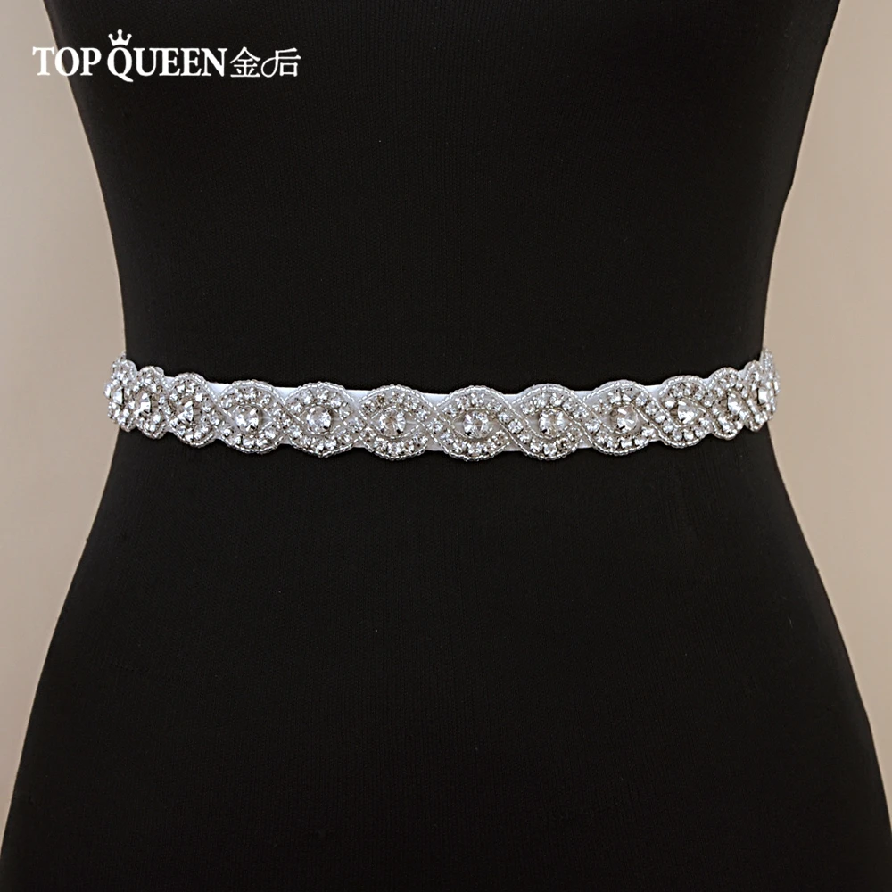TOPQUEEN S28 Кристалл Стразы невесты вечернее платье платья Аксессуары свадебные ленты Пояски/пояс Свадебные ремни пояса