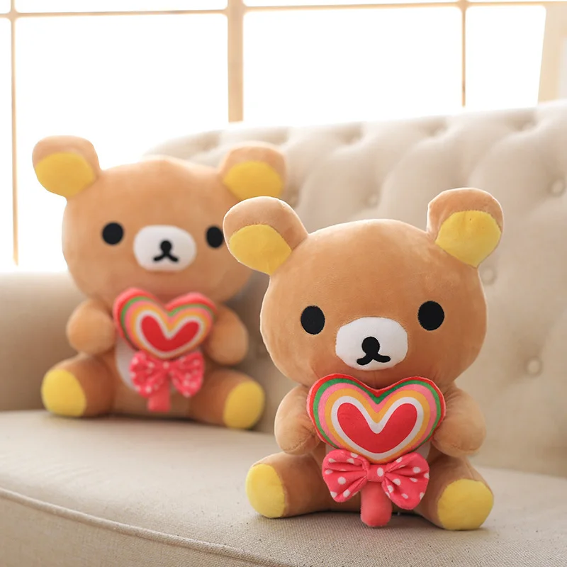 30/40/50 см мягкий мишка Rilakkuma в форме сердца конфеты поп плюшевая игрушка плюшевый