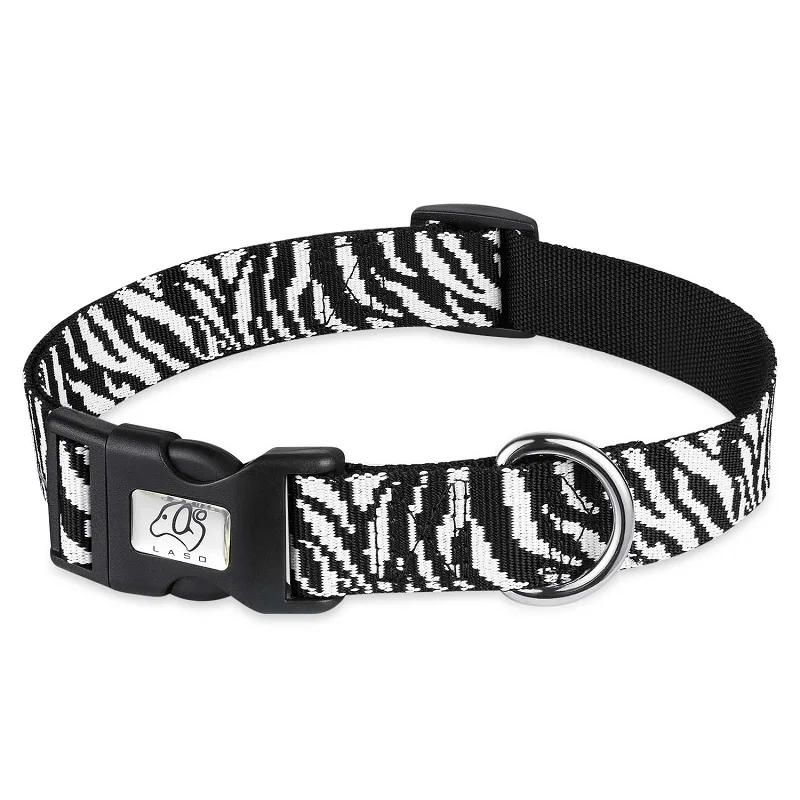 Leopard Collar Ошейник для домашних собак Леопардовый тигровый ошейник для собак Мягкий Нейлоновый Регулируемый ошейник с пряжкой для больших средних и маленьких собак золотистый S/L - Цвет: Leopard Collar