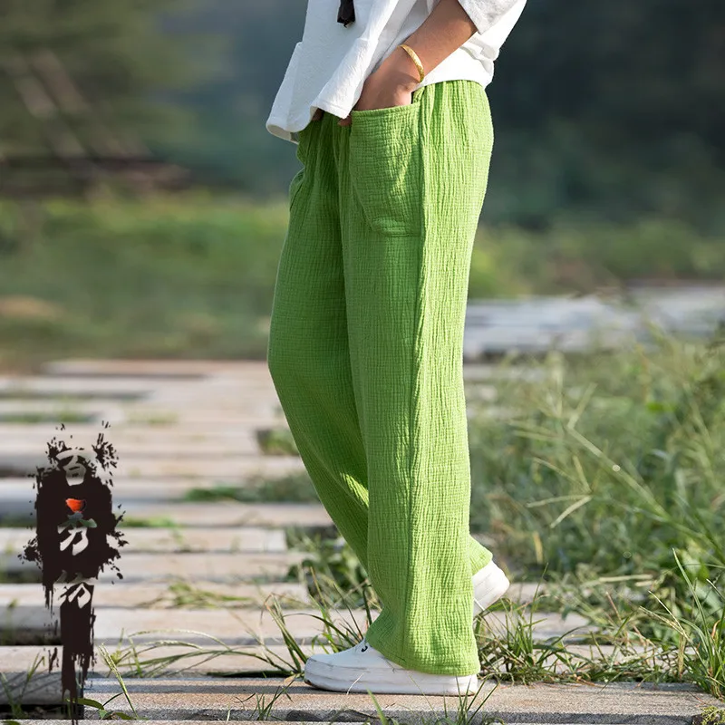 Брюки султанки из хлопка и льна в японском стиле|cotton linen pants|linen pantsfashion pants |