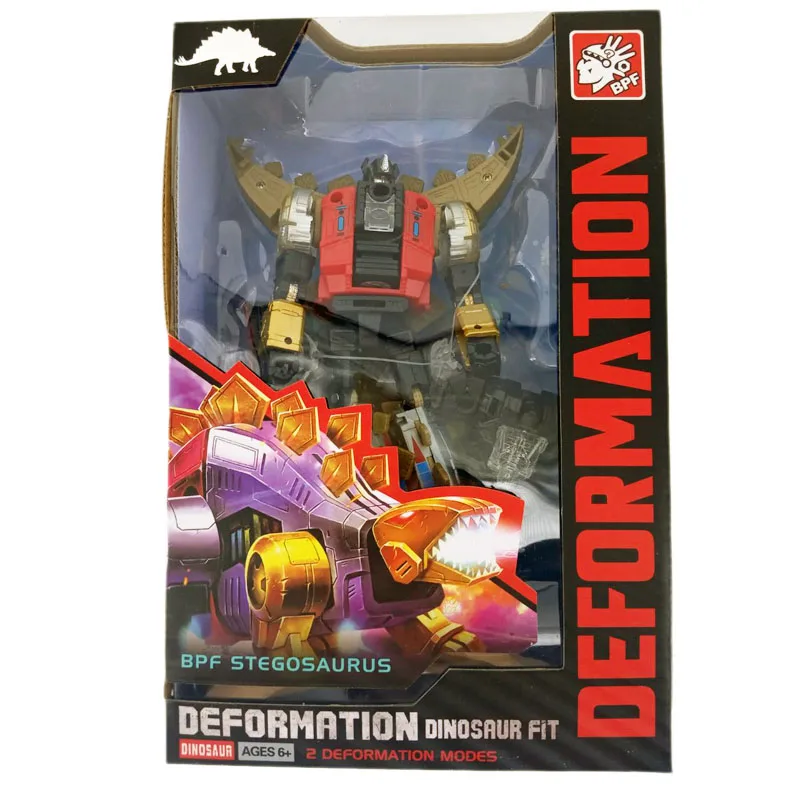 Snarl With Boxes G1 BPF трансформация Dinoking Volcanicus Grimlock Slag Sludge Snarl Swoop slash Dinobots 5в1 фигурка робота игрушки - Цвет: Snarl With Boxes