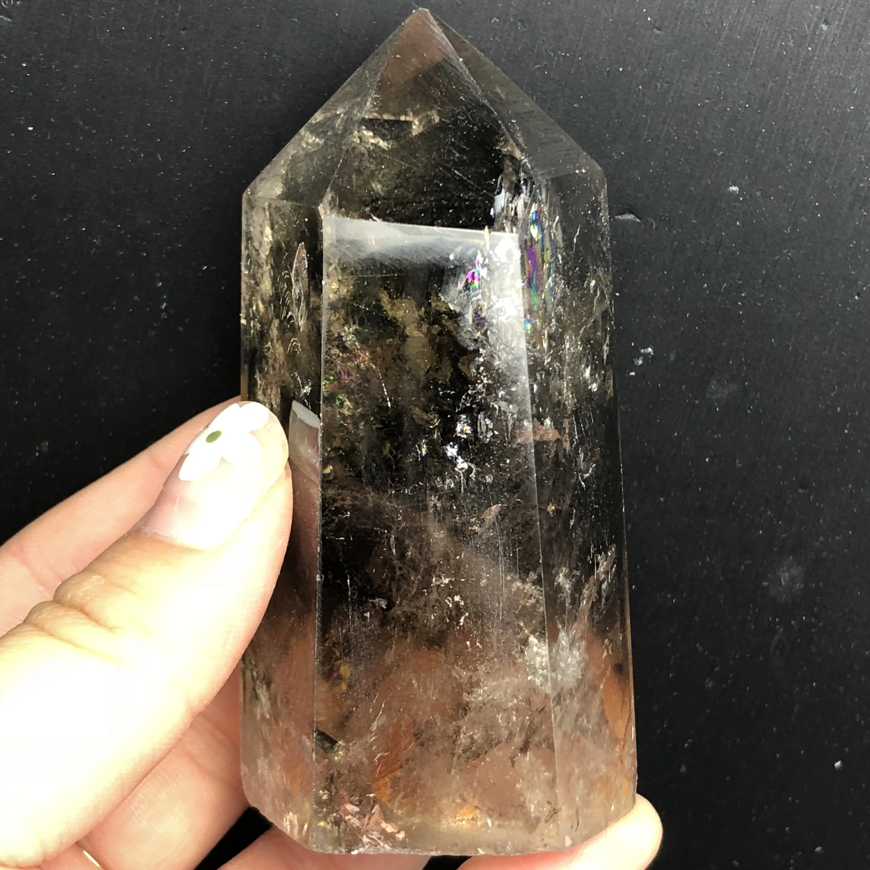 Naturally formed tawn-colored hair crystal quartz wand point meditation chakra healing | Дом и сад