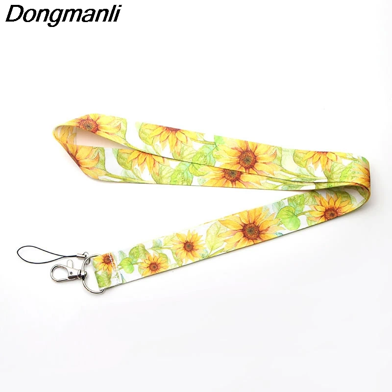P3538 Dongmanli Подсолнух брелок Lanyards Id бейдж держатель ID карта Пропуск Тренажерный зал