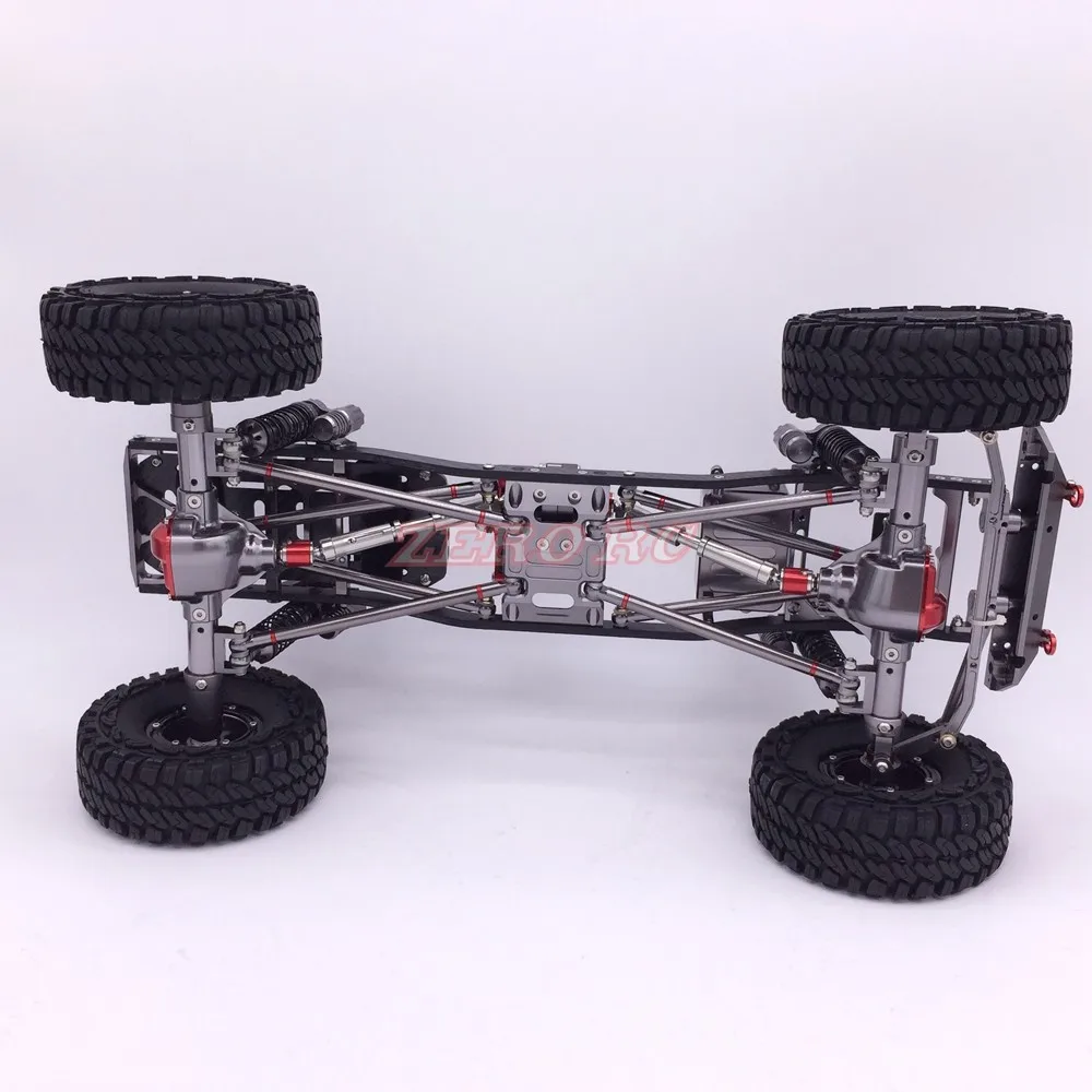 Крутой гоночный ЧПУ Алюминиевый и карбоновый каркас осевой SCX10 шасси 313 мм Колесная база пистолет металл