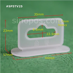 44x17x23mm Литые сверхпрочные Висячие вкладки, коробка посылка, евро вешалка, отверстие для слота, черная висячая вкладка, крючок для коллектора товаров, пластиковая ручка для дисплея - Цвет: 44x17x23mm