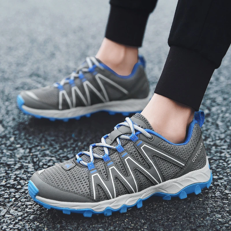 Летняя обувь для мужчин большие размеры уличная Тканевая износостойкая