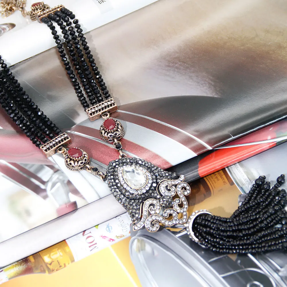 SUNSPICE MS турецкий винтажный ожерелье из бусин цветов Ретро стиль золотой цвет