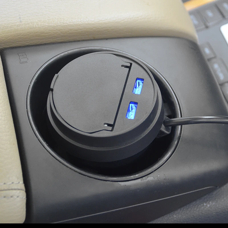 Автомобильное зарядное устройство подстаканник двойные розетки прикуривателя