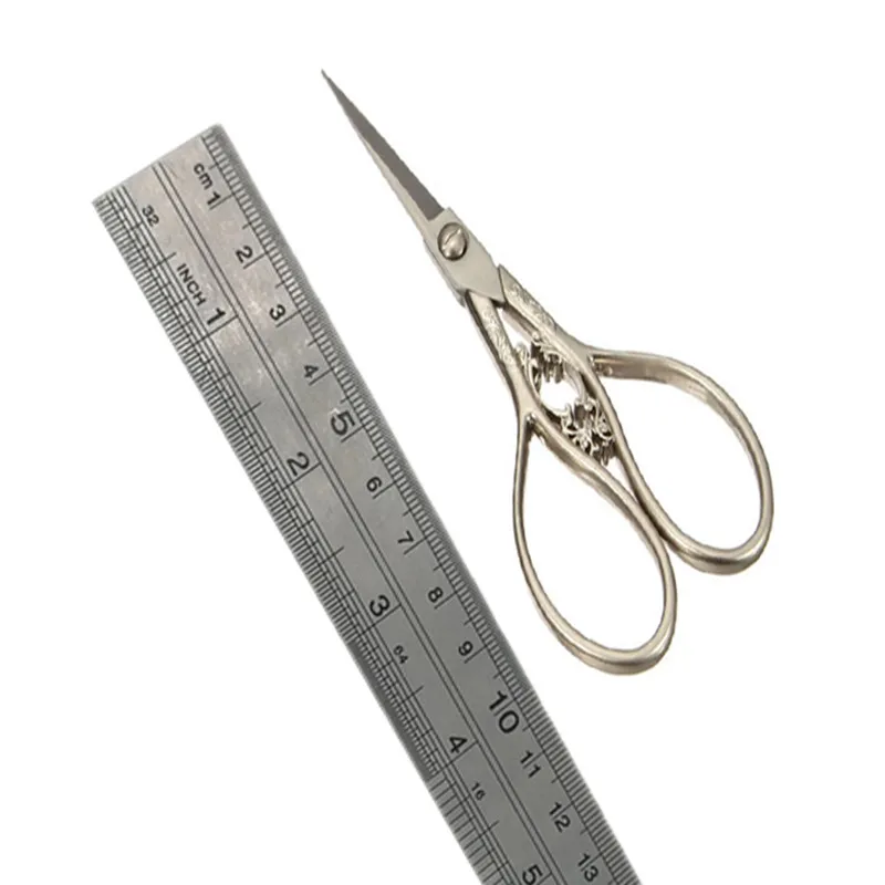 Вышивка в европейском стиле ZAKKA scissor ручная работа шитье на заказ Ретро классический винтажный тканевый вышивка крестиком Сделай Сам античный - Цвет: Pure Silver
