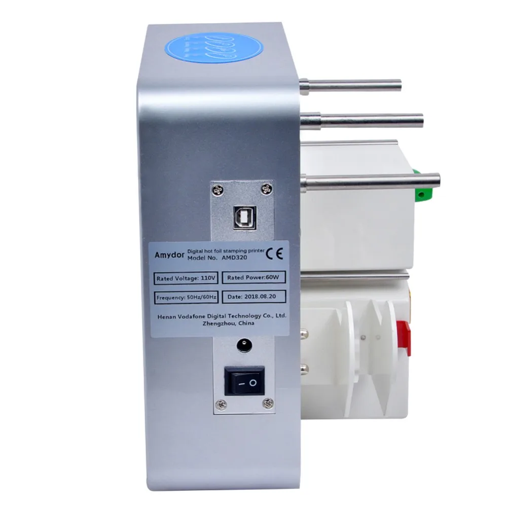 

AMD 320 Digital ribbon foil printer,digital satin ribbon printing machine hot stamping foil printer