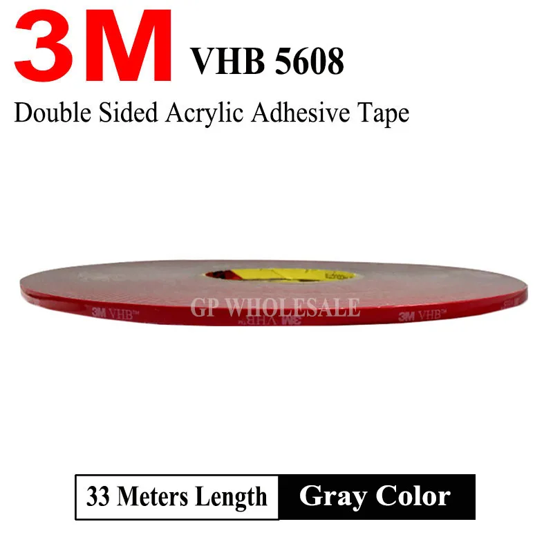 

5mm*33Meters 3M VHB Double Sided Adhesive Acrylic Foam Tape for Car Automobile, Metal Panel 3M 5608A 5608 0.8mm thick 10mm width