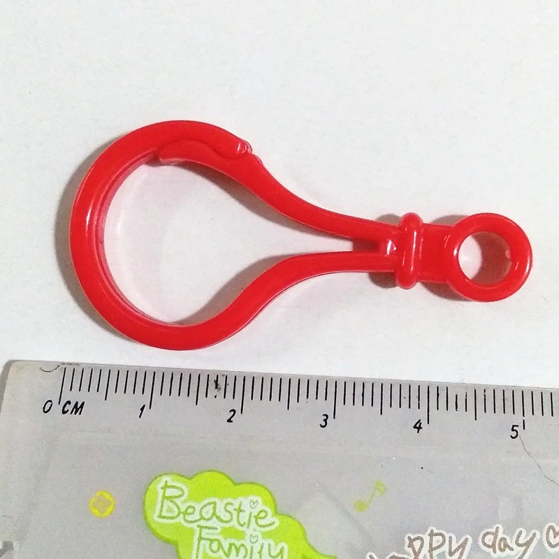 100 Шт./лот Смешанный Цвет Падение Формы Пластиковый Ключ Омар Застежками Крюк 5x2.6