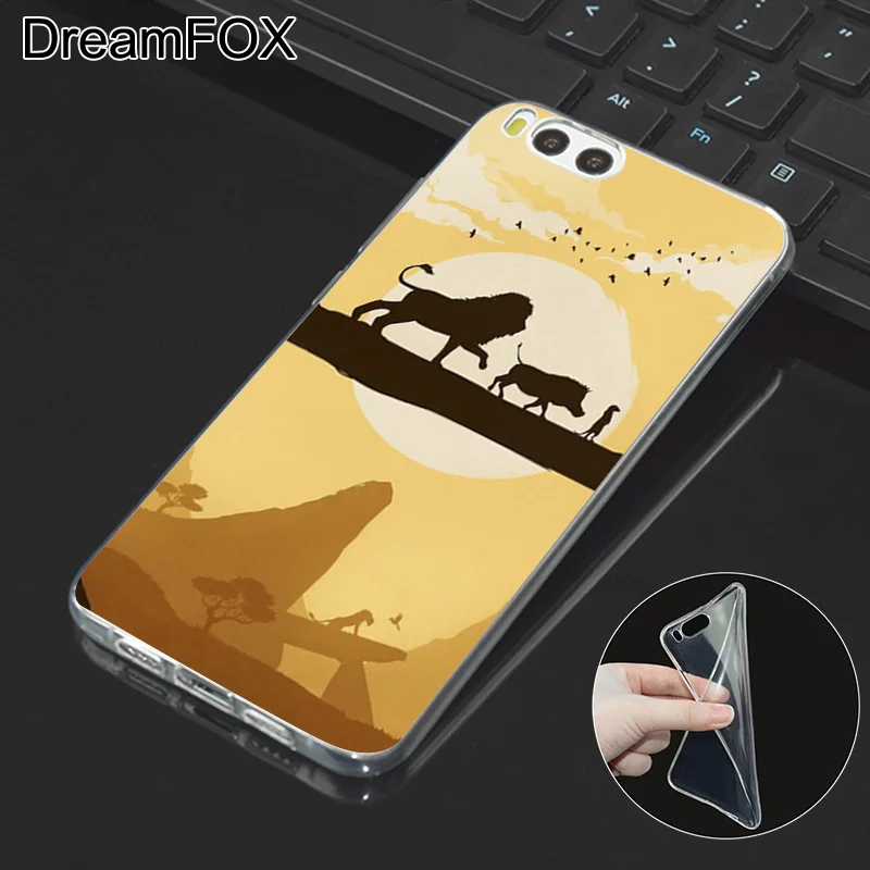 DREAMFOX M115 Lion King Soft TPU Silicone Case Cover For Xiaomi Mi Note 2 3 4 5 6 8 SE M5 4C 4S 5C 5S 5X 6X A1 Plus |