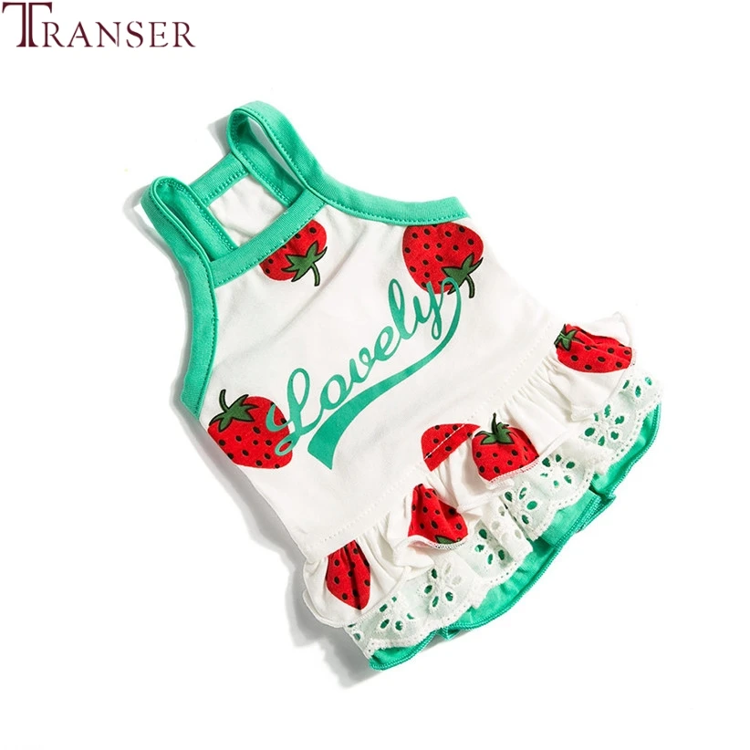 Transer XXS XXXL милое клубничное платье для собаки Платья На Бретельках одежда питомца