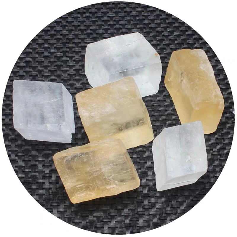 Натуральные квадратные камни кальцита 1 шт. оранжевый исландский квадратный