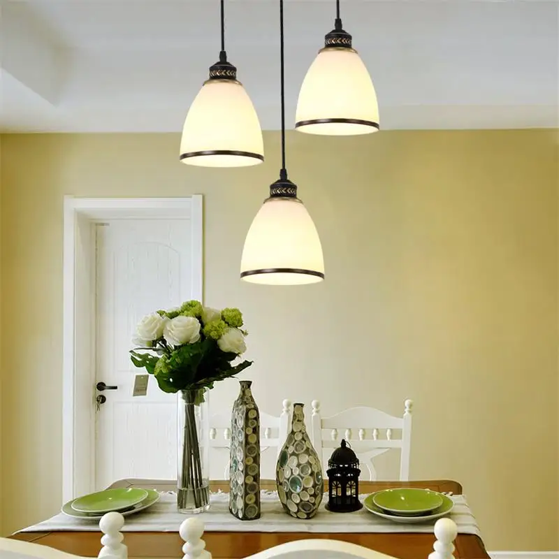 Подвесной светильник из стекла в винтажном стиле Подвесная лампа E27 220v 110v для