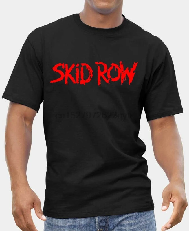 Skid Row логотип фрукт ткацкого станка T SHIR BLACK черный|Мужские футболки| |